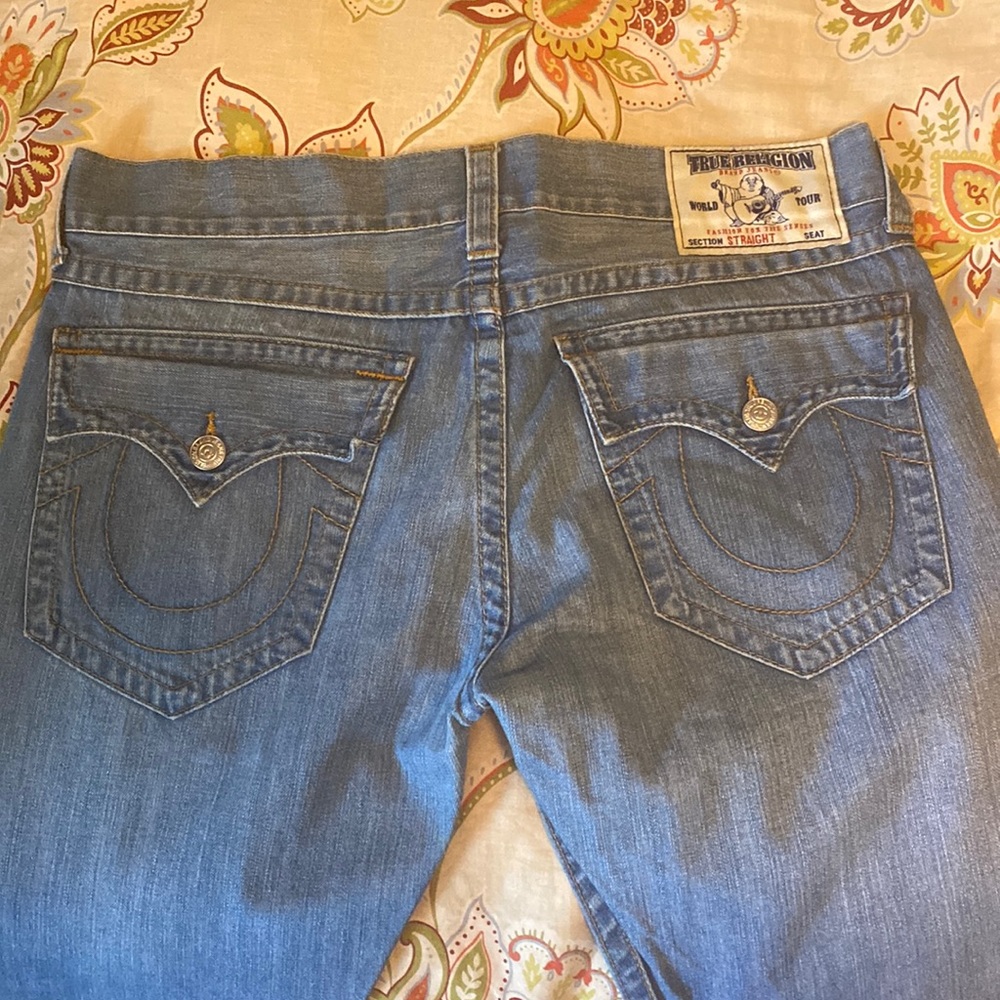 True Religion Jeans Size 36 STRAIGHT Blue - Picture 1 of 3